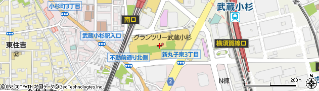 横浜銀行グランツリー武蔵小杉 ＡＴＭ周辺の地図
