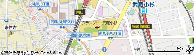 タワーレコード　グランツリー武蔵小杉店周辺の地図