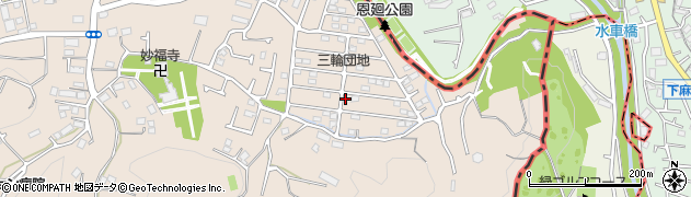 東京都町田市三輪町584周辺の地図