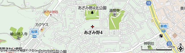 神奈川県横浜市青葉区あざみ野4丁目20周辺の地図