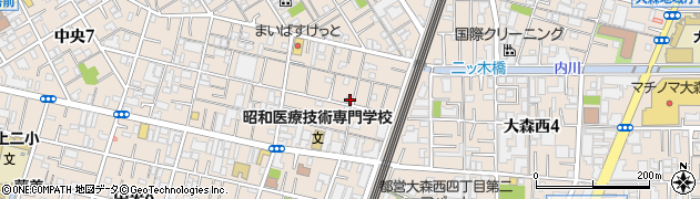 東京都大田区中央3丁目25-11周辺の地図
