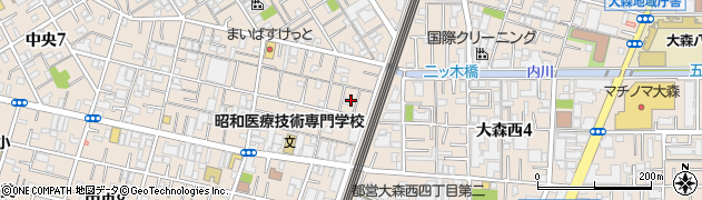 東京都大田区中央3丁目32周辺の地図