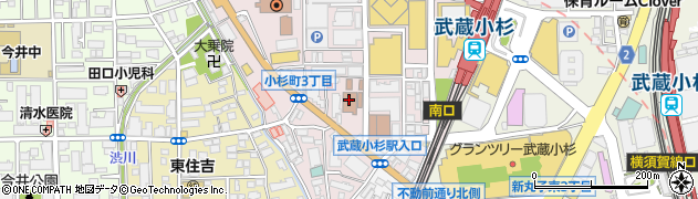 中原警察署周辺の地図