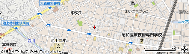 東京都大田区中央7丁目16周辺の地図