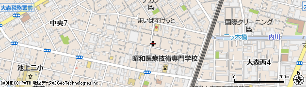 東京都大田区中央3丁目25-20周辺の地図