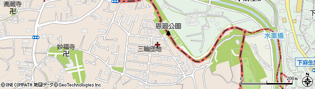 東京都町田市三輪町587-3周辺の地図