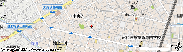 東京都大田区中央7丁目14-3周辺の地図