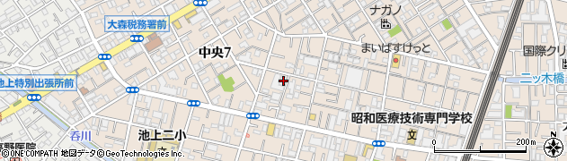 東京都大田区中央7丁目16-3周辺の地図
