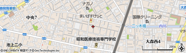 東京都大田区中央3丁目25-3周辺の地図