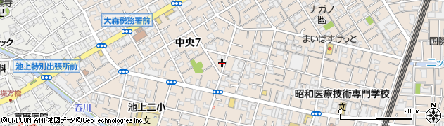 東京都大田区中央7丁目14-2周辺の地図