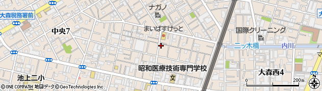 東京都大田区中央3丁目25-22周辺の地図
