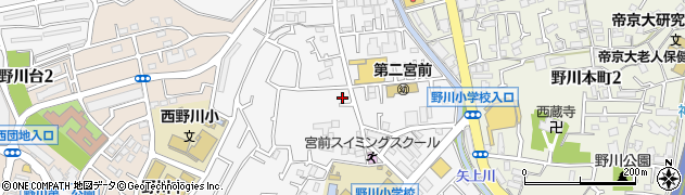神奈川県川崎市宮前区西野川周辺の地図