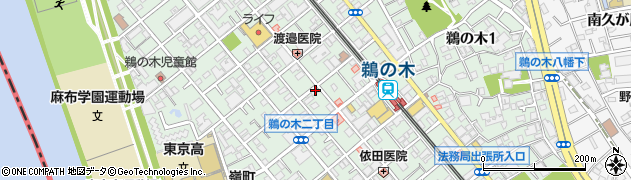 東京都大田区鵜の木周辺の地図