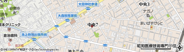 東京都大田区中央7丁目7周辺の地図