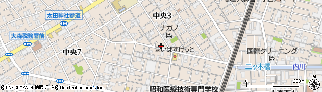 東京都大田区中央3丁目16-12周辺の地図
