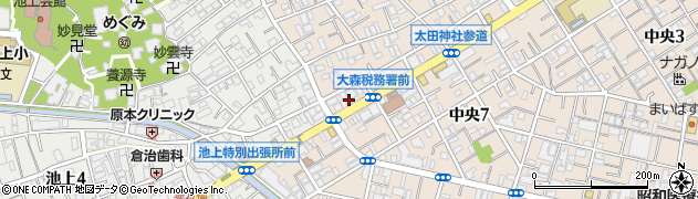 東京都大田区中央6丁目30周辺の地図