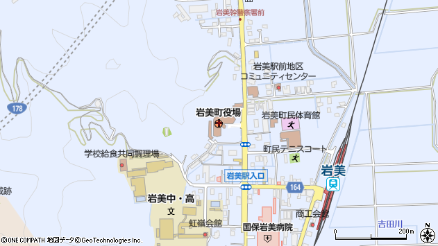 〒681-0000 鳥取県岩美郡岩美町（以下に掲載がない場合）の地図