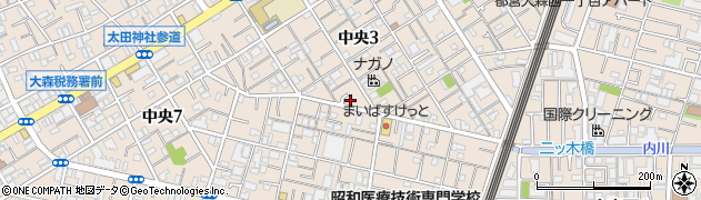 東京都大田区中央3丁目16-13周辺の地図