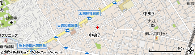 東京都大田区中央7丁目2-15周辺の地図