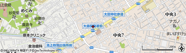 さわやか信用金庫大森中央支店周辺の地図