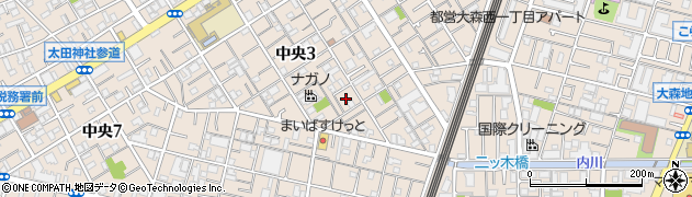 東京都大田区中央3丁目14-12周辺の地図