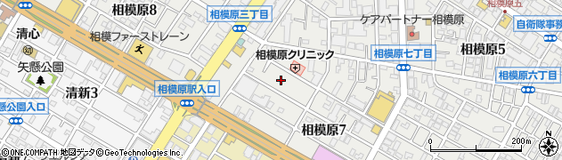 神奈川県相模原市中央区相模原7丁目4周辺の地図