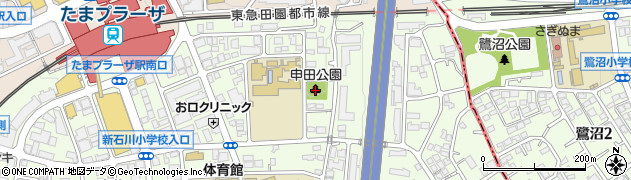 申田公園周辺の地図