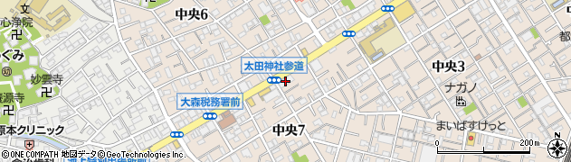 大田中央動物病院周辺の地図