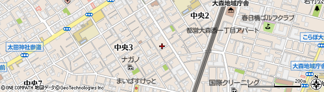 東京都大田区中央3丁目12-7周辺の地図