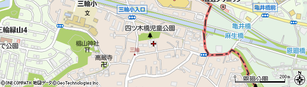東京都町田市三輪町405周辺の地図
