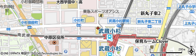 ＴＢＣ武蔵小杉店周辺の地図