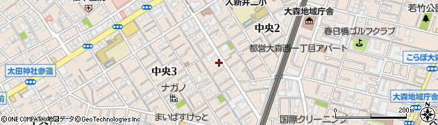 東京都大田区中央3丁目12-6周辺の地図