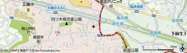 東京都町田市三輪町437周辺の地図
