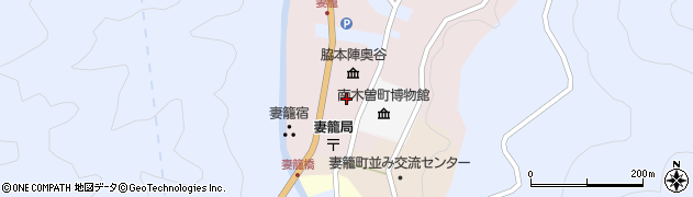 長野県南木曽町（木曽郡）妻籠周辺の地図