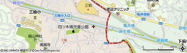 東京都町田市三輪町434周辺の地図