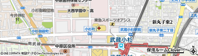 武蔵小杉タワープレイス内郵便局周辺の地図