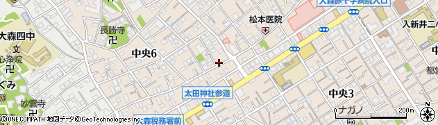 東京都大田区中央6丁目17-11周辺の地図