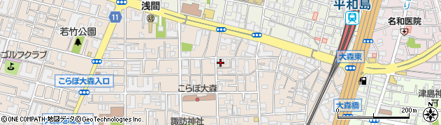 東京都大田区大森西2丁目周辺の地図