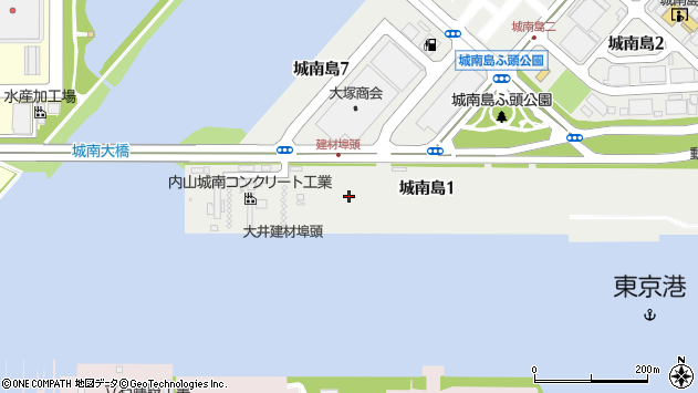 〒143-0002 東京都大田区城南島の地図