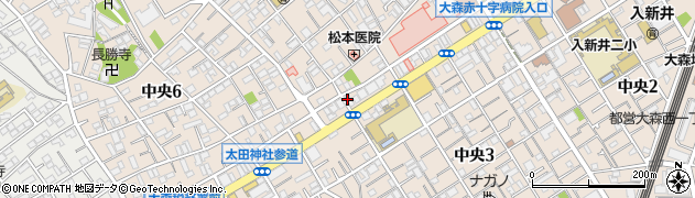 東京都大田区中央周辺の地図