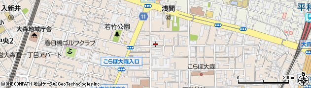 東京都大田区大森西2丁目2-27周辺の地図