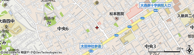東京都大田区中央6丁目17-7周辺の地図