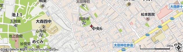 東京都大田区中央6丁目10周辺の地図