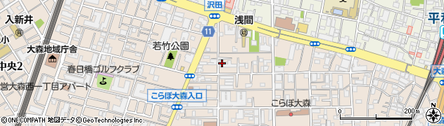 東京都大田区大森西2丁目2-29周辺の地図