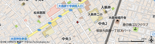 東京都大田区中央3丁目11-5周辺の地図