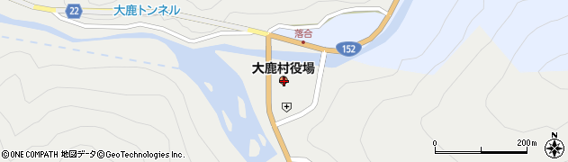 長野県下伊那郡大鹿村周辺の地図