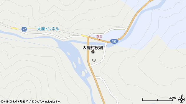 〒399-3500 長野県下伊那郡大鹿村（以下に掲載がない場合）の地図