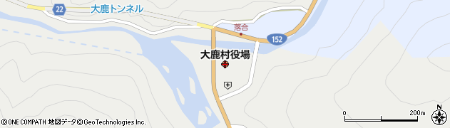 長野県大鹿村（下伊那郡）周辺の地図