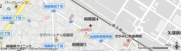 神奈川県相模原市中央区相模原4丁目周辺の地図
