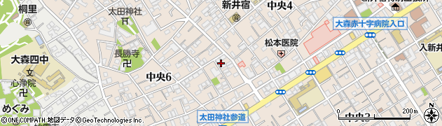 東京都大田区中央6丁目17-17周辺の地図